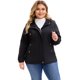 thumbnail image 1 of Abrigos de Trinchera con Capucha para Mujer de Talla Grande Agnes Orinda a Prueba de Viento con Cremallera y Botones Chaqueta de Invierno con Bolsillos L Negro, 1 of 5