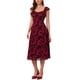 thumbnail image 4 of INSPIRE CHIC Vestidos de Malla para Mujer Gótico Vintage Escote Corazón Sin Mangas Volantes Jacquard Floral Vestido Línea A 2XL Burdeos, 4 of 6