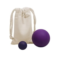 Magideal - 2X Pelotas De Masaje Para Fascitis, Pelotas Miofasciales Con Bolsa De Almacenamiento Para La Espalda Baja , Púrpura Púrpura