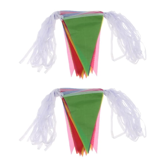 Banderín Con Bandera Triangular Multicolor De 70m, Banderín, Decoración Para Fiestas Y Festivales S