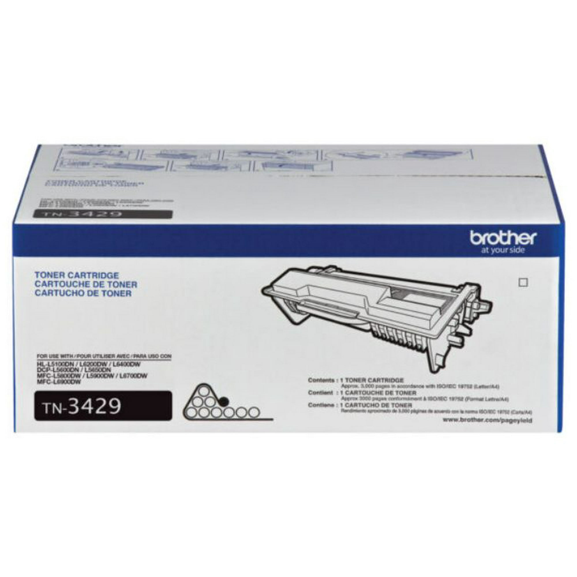 Brother - Cartucho De Toner Tn-3429 Negro