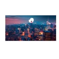 Genérico - Cuadro Nueva York Nocturno 100X50 Cm