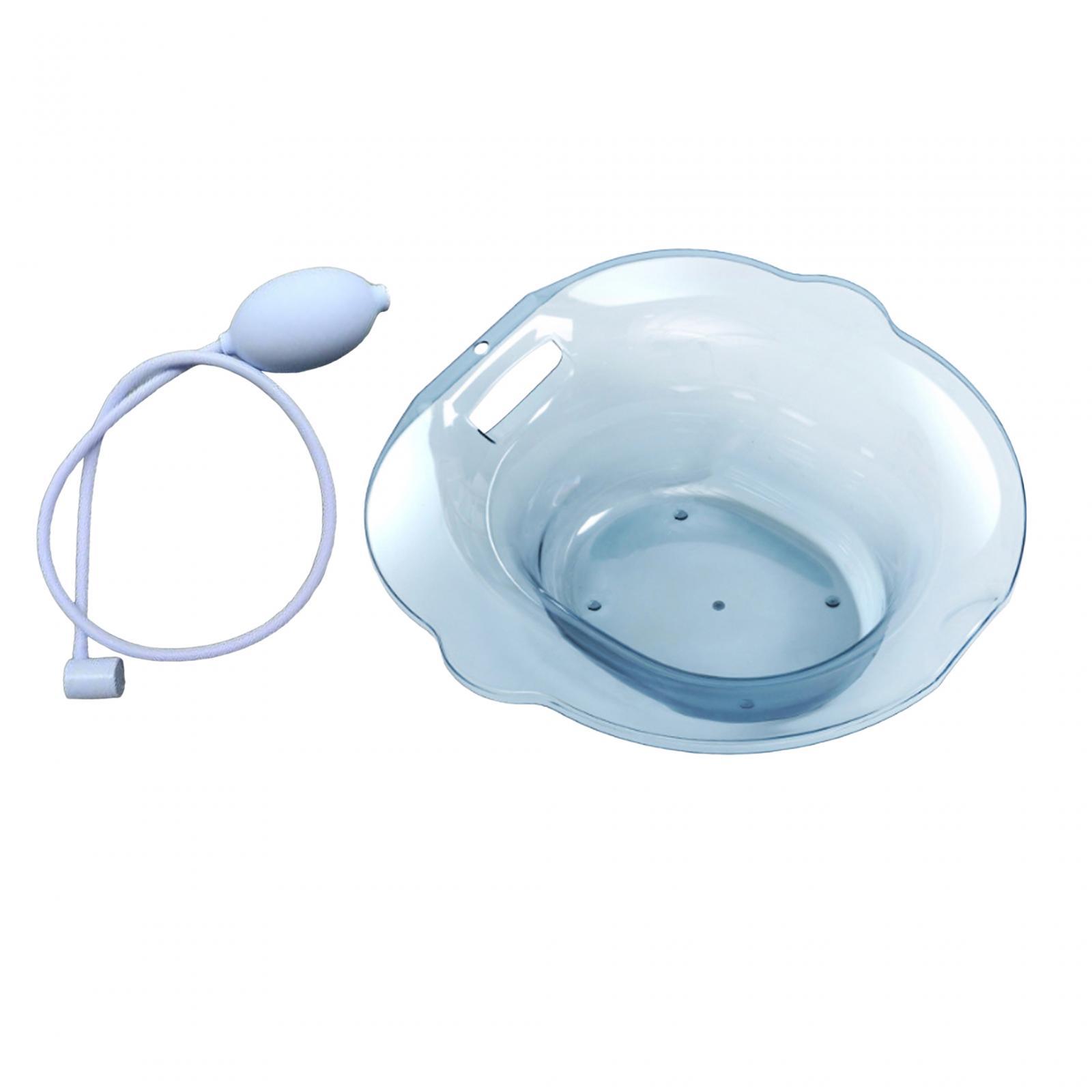 Ioensy - Lavabo De Asiento Para Inodoro, Área De Asiento Más Amplia, Baño De Cadera Para Ancianos, Mujeres, Hombres, Azul Con Enjuague