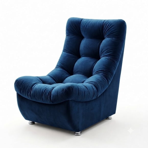 sofa descanso azul felpa