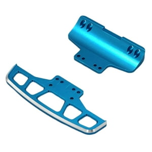 Genérico - Repuestos De Parachoques Traseros Delanteros De Metal Para Reemplazos De Vehículos Wltoys Azul