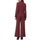 thumbnail image 3 of Traje de Negocios INSPIRE CHIC para Mujeres Conjunto de 2 Piezas sin Cuello para Maestras Regreso a Clases Conjunto de Trabajo Blazer y Pantalones L Rojo Oscuro, 3 of 6