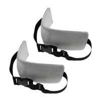 Magideal - 2 Piezas Cojín De Cuello Cintas De Viaje Disc -Sleep Sleep Dreing Sleeping Arroz Accesorios Para El Automóvil Asientos De Cabezales Cojines De Cojines Gris