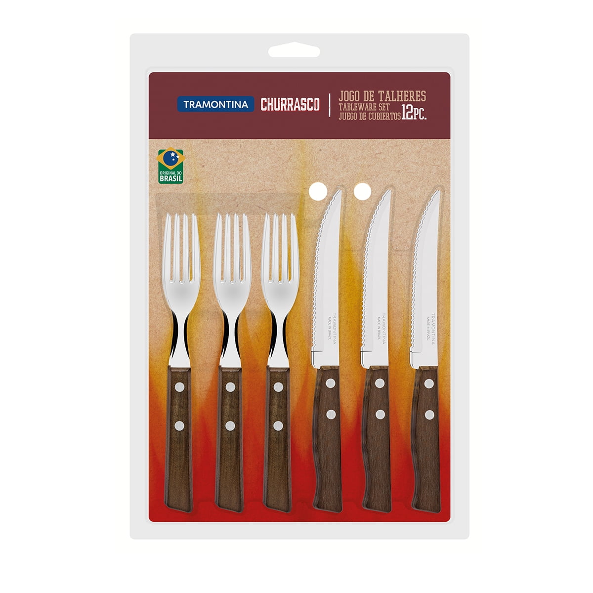 Tramontina - Pack 12 Piezas Asado Tradicional