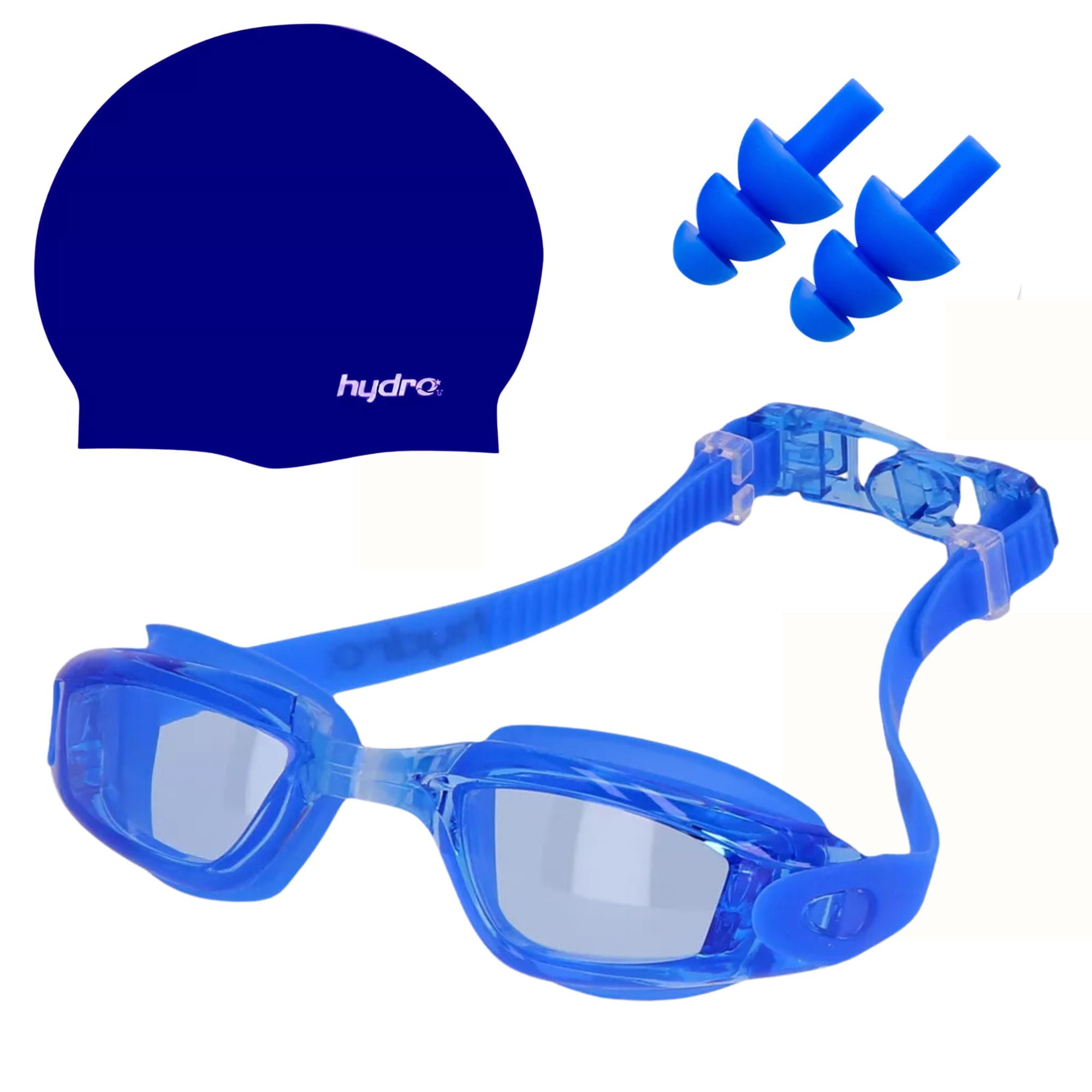 Set Natación Adulto Hydro®: Gorra + Lentes + Tapones Oído