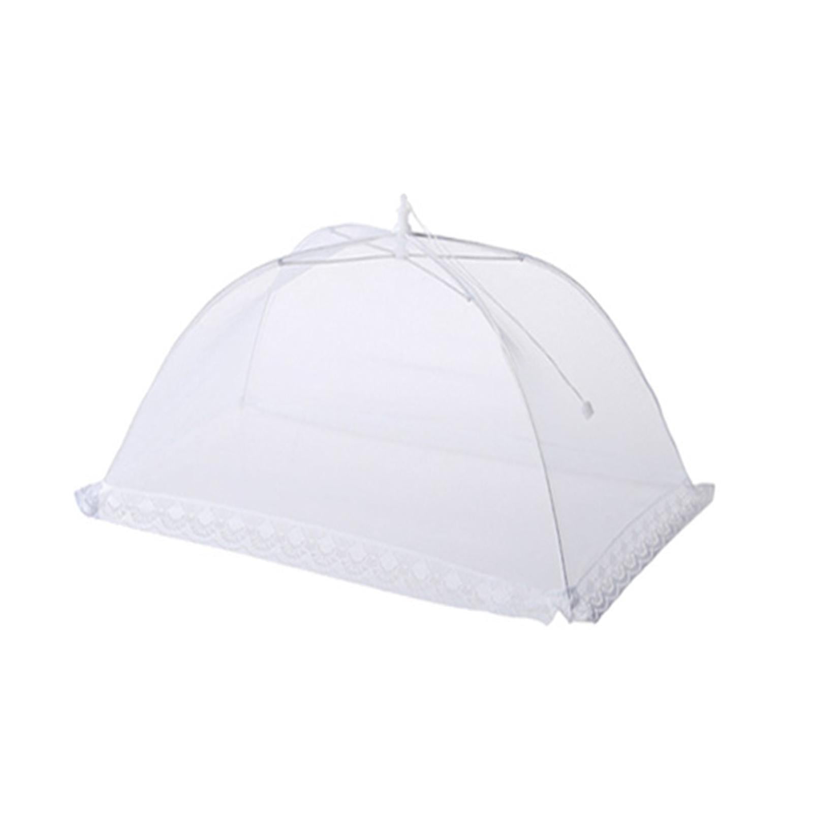 Magideal - Cubierta Para Alimentos, Red Para Alimentos, Almacenamiento Plegable Elegante, Cúpula Para Pastel, Sombrilla Blanca Para Fiestas Temáticas De Parques,