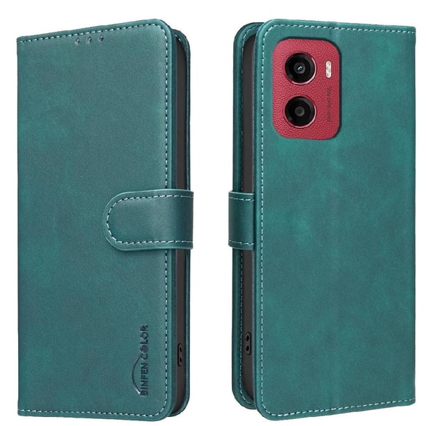 Funda Billetera para Motorola Moto G05 Protección RFID y Soporte Ajustable Verde