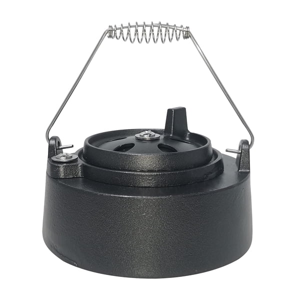 Tapa de hierro fundido para Big Green Egg con tapa metálica de doble función