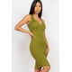 thumbnail image 2 of Saronite Vestido Corto Básico Ajustado con Escote Abierto, Color Rama de Olivo (para Mujer), 2 of 2