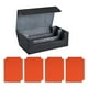 thumbnail image 5 of Caja De Baraja De Cartas Coleccionables, Juguete De Tarjeta De Recolección Fuerte, Estuche Para Tarjetas Deportivas De Cuero PU, Negro, Gris Y Naranja, 5 of 5