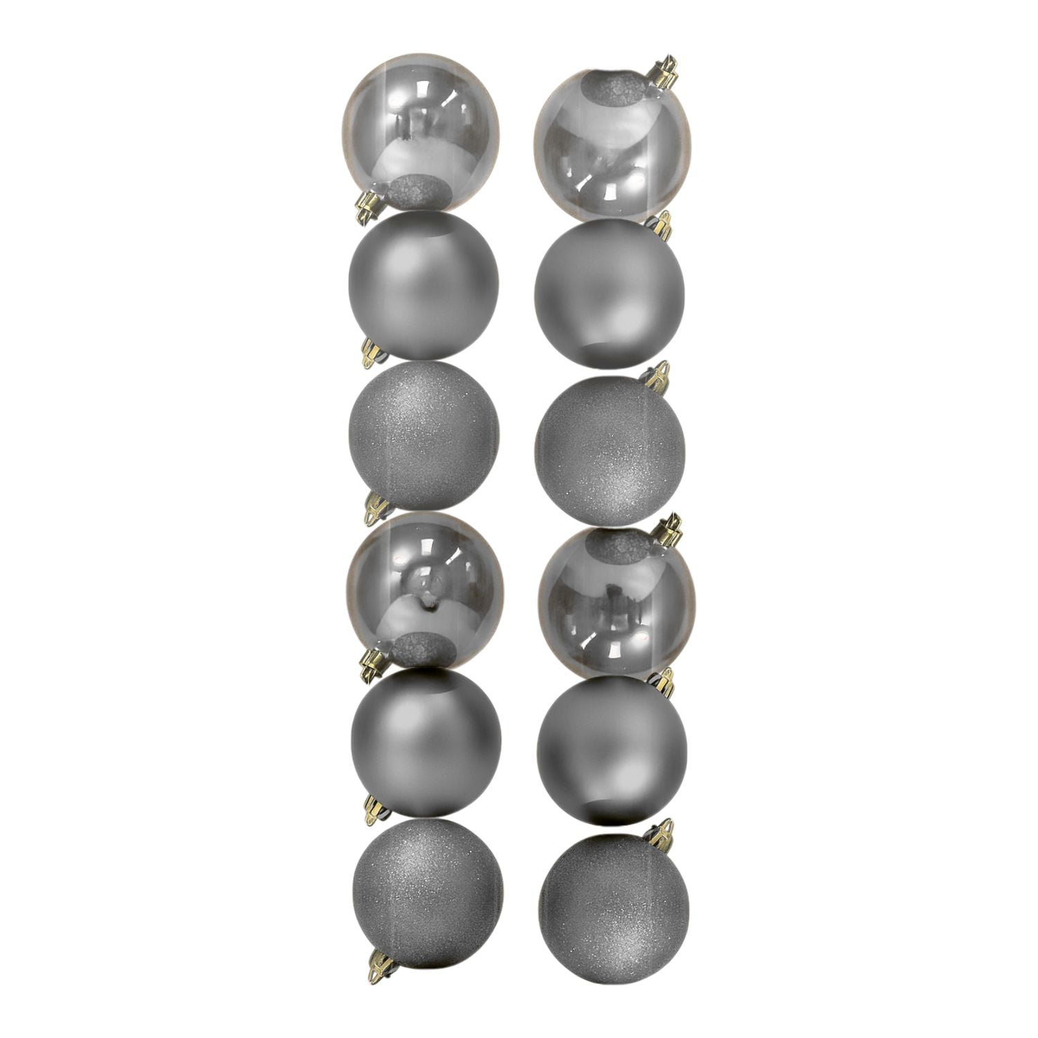 Genérico - 12 Bambalinas Navideña Esfera 4cm Plateado Adorno Decoración