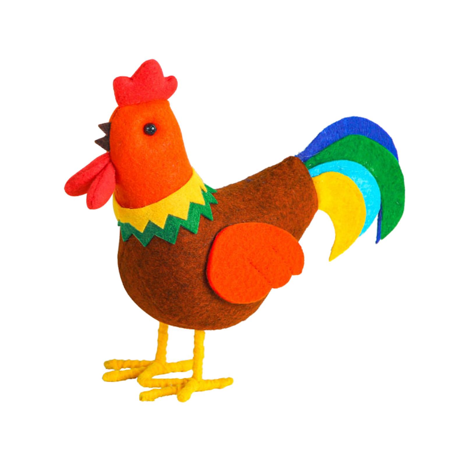 Magideal - Juguete De Pollo Para Regalo Para Niños, Recuerdo De Fiesta, Muñeco De Peluche, Cesta De Pascua Rellena Para El Jardín Del Hogar, Decoración De Cumple Gallo