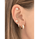 thumbnail image 3 of Aros Niña Atornillados Plata 925 Con Oro 18 K Tope #15, 3 of 3