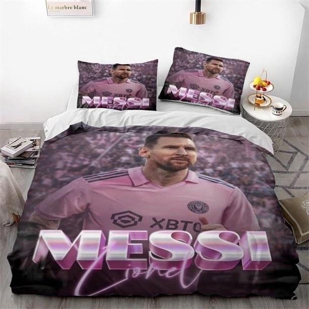 Football Star Bedding Set Microfiber Duvet Cover 3 PCS Bedding Sets Lightweight Comfortable Soft HD Printed Duvet Cover Set
