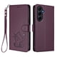 thumbnail image 1 of Carcasa Billetera de Cuero Sintético para Samsung Galaxy A55 5G, Morado Oscuro, 1 of 6