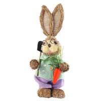 Magideal - Estatuilla De Conejo, Escultura De Conejo, Regalo De Pascua, Adorno De Escritorio, Decoración De Jardín, Estatua De Animal Para Balcón, Habitación, Pa