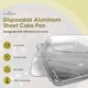 thumbnail image 2 of Molde para tartas KitchenDance desechable de aluminio con tapa, 50 unidades, 17 x 32 cm, 2 of 9
