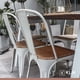 thumbnail image 3 of Silla Tolix con asiento de Madera Oscura Walnut - Blanca, 3 of 4