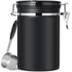 thumbnail image 1 of Recipiente hermético para almacenar granos de café de acero inoxidable, con fecha de caducidad y cuchara para té y azúcar, 1,8 l/22 oz, 1 of 7