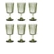 thumbnail image 3 of Copa de Vino con Textura de Hoja en Relieve, Verde Vintage, 3 of 4