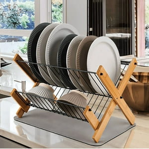 Regalitolindo - Secaplatos Plegable Madera De Bambú