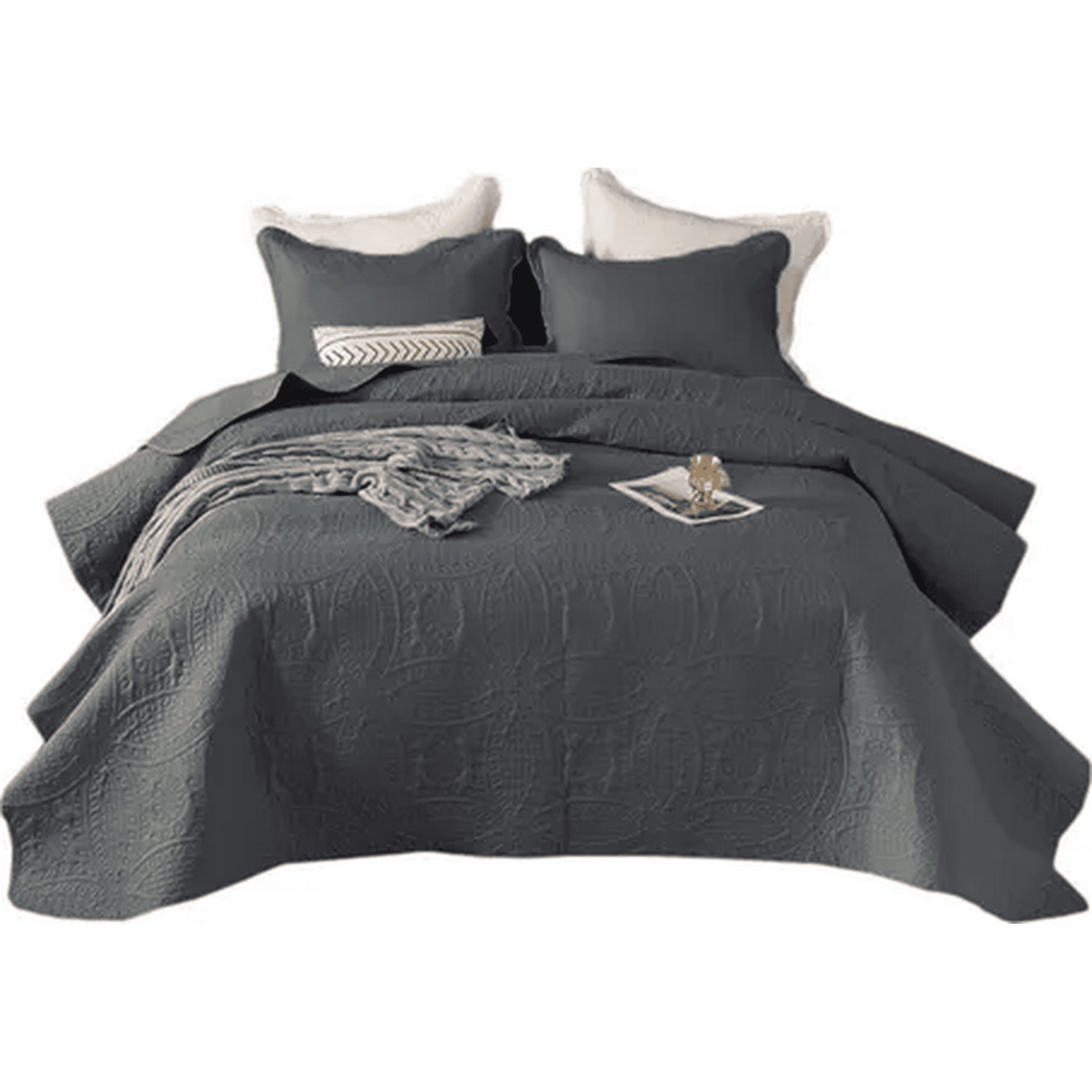 Genérico - Cobertor Verano King Unicolor Gris Rey