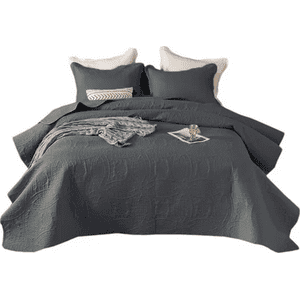 Genérico - Cobertor Verano King Unicolor Gris Rey