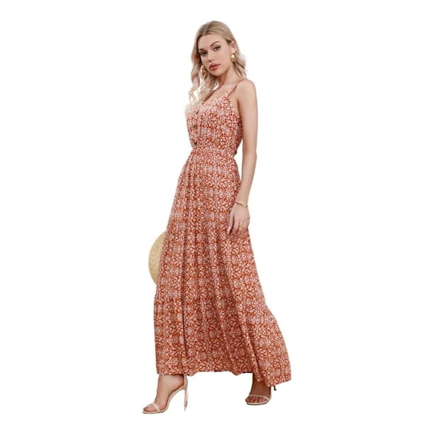 Maxi Vestido Verano Largo Mujer Floral Maxi 229