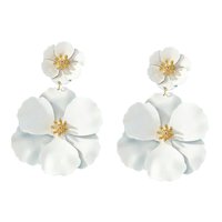 Ioensy - Pendientes Colgantes De Flores Pendientes De Tuerca Para Compromiso Día De San Valentín Mujer