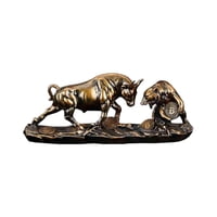 Magideal - Escultura De Animales, Estatuilla De Oso, Estatua De Toro Coleccionable Realista, Adorno Decorativo Para Decoración De Tienda, Escritorio De Decoració Cobre