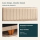thumbnail image 4 of Cama europea King Mueblería Draje, lino beige, respaldo lineal, con colchón, 4 of 5