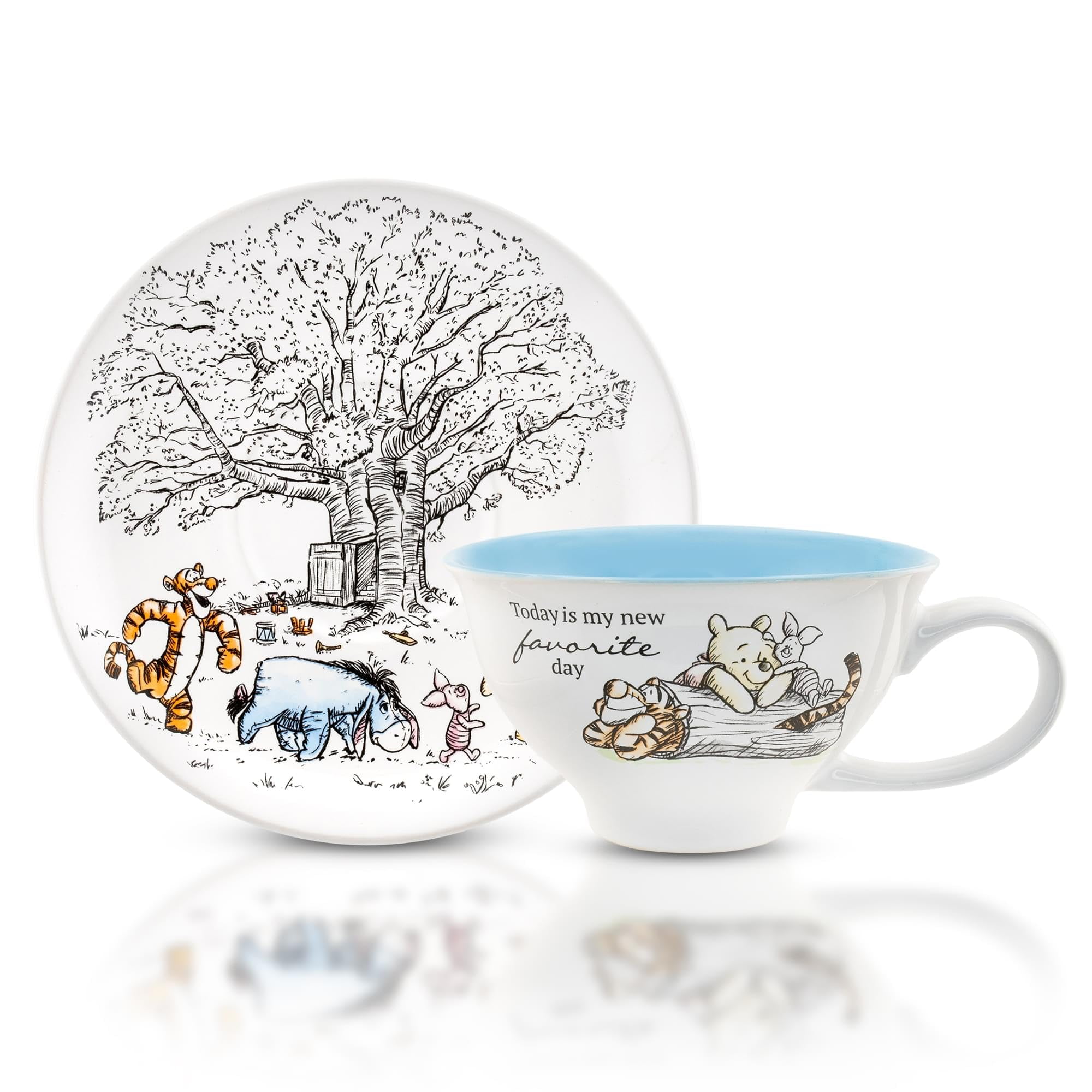 Taza De Té Y Platillo Silver Buffalo Disney Winnie The Pooh