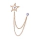 thumbnail image 2 of Broche De Estrella Para Cuello De Traje Para Hombre, Alfiler De Solapa, Insignia Duradera, Accesorio De Cadena Con Borlas, Aureate, 2 of 5