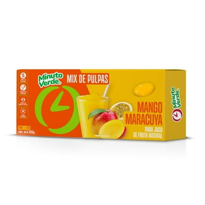 Pulpa De Mango Maracuyá 335 G Minuto Verde
