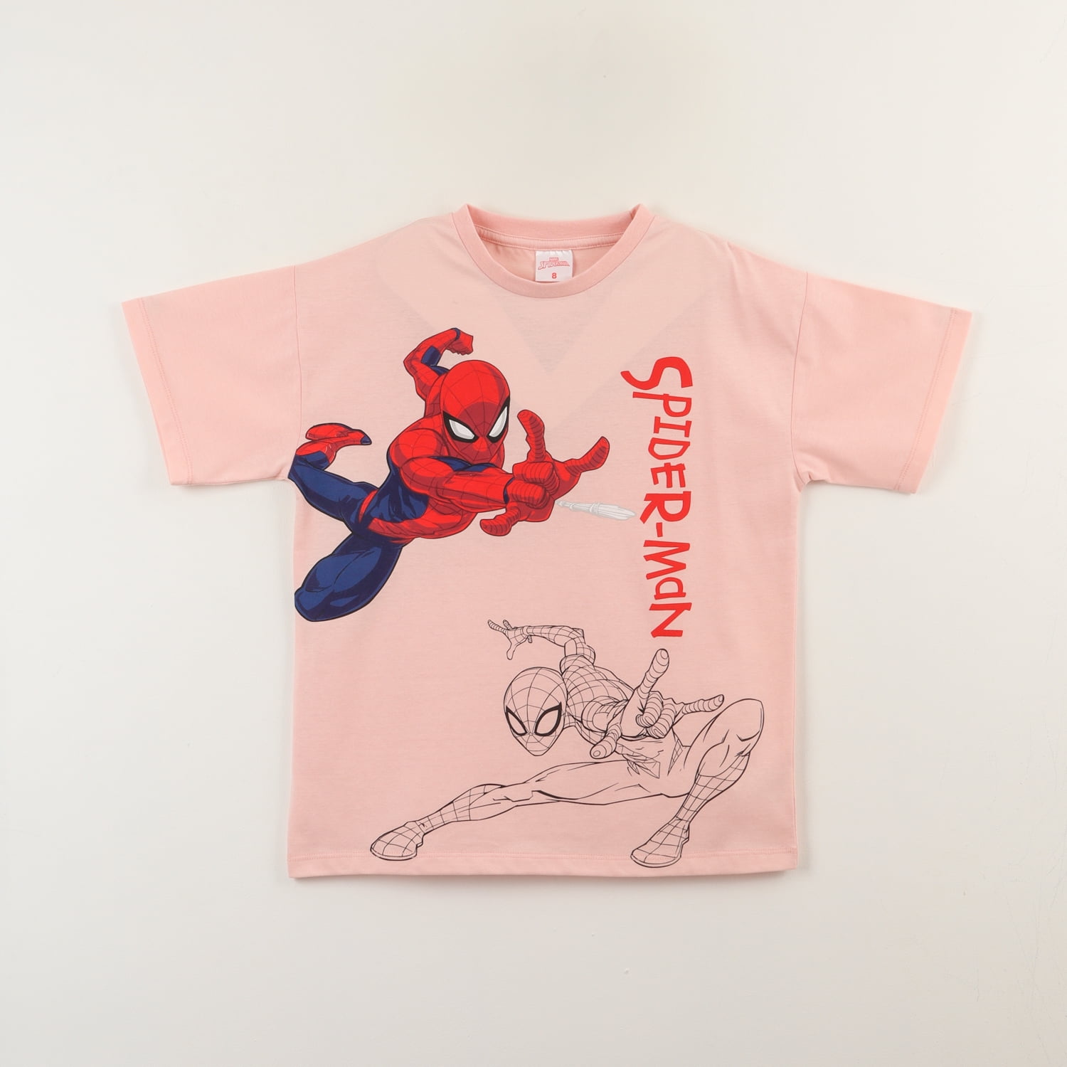 Polera Manga Corta Niño Damasco Spiderman Jump Marvel