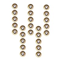 Bothyi - 20 Cuentas De Posicionamiento Pequeñas De 8 Mm Para Manualidades Diy, Accesorios Dorados