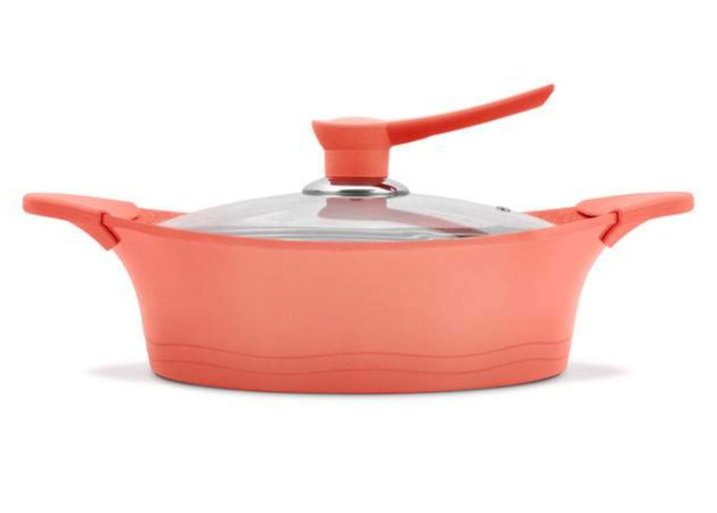 Bohlier - Guisera De 24 Cm De Aluminio Con Tapa Rosa