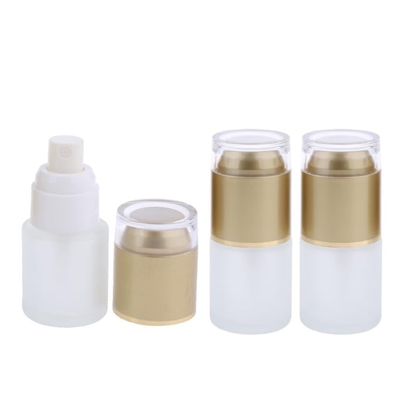 Bomba vacía recargable del aerosol de la bomba del frosting del vidrio de 3 pedazos 20ml 02 casquillo de oro