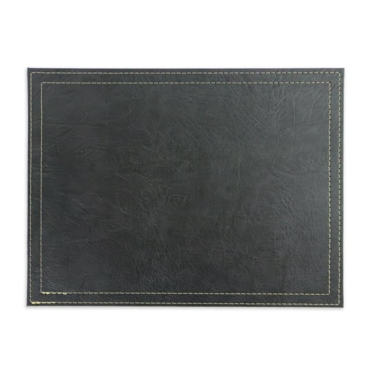 Individual Ecocuero Negro 42x32cm Poliester Haus