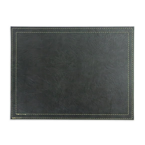 Individual Ecocuero Negro 42x32cm Poliester