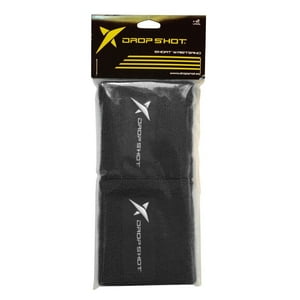Muñequera Drop Shot Corta Gris Oscuro X2 Tenis Padel
