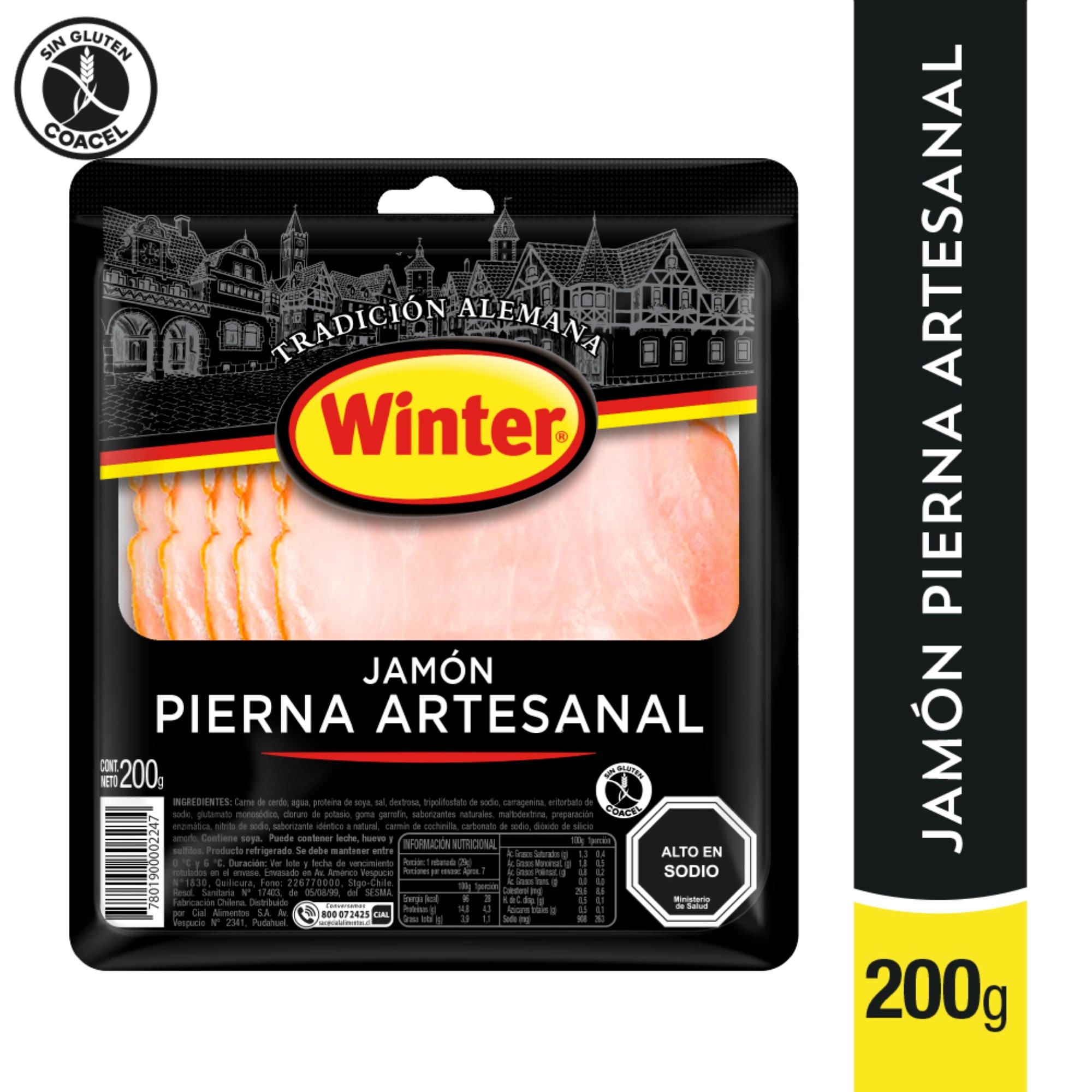 Jamón Pierna Artesanal 200 g Winter