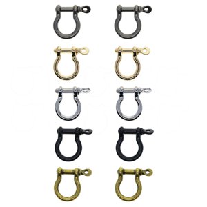 Magideal - 10X Hebillas De Con Grillete De Arco, Cierres De Aleación De Zinc, Pin De Tornillo De Cadena, Clips De Pulsera Para Manualidades, Reemplazo