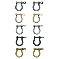 Magideal - 10X Hebillas De Con Grillete De Arco, Cierres De Aleación De Zinc, Pin De Tornillo De Cadena, Clips De Pulsera Para Manualidades, Reemplazo