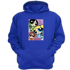 Genérico - Polerón Canguro Niñas Superpoderes Azul Talla M Unisex