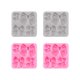 thumbnail image 1 of Molde de silicona YMCLUB 4 piezas rosa y gris 6,8 cm, 1 of 7